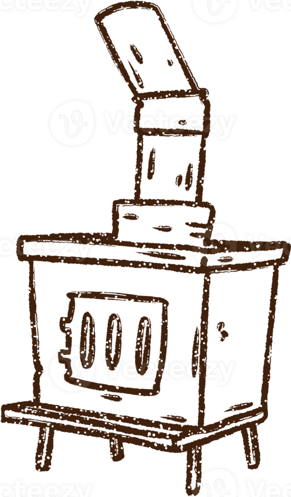 Log Burner Charcoal Drawing 39927822 PNG