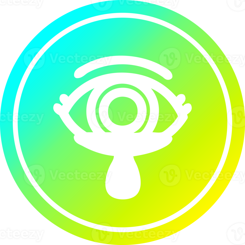 mystic eye crying blood circular in cold gradient spectrum png
