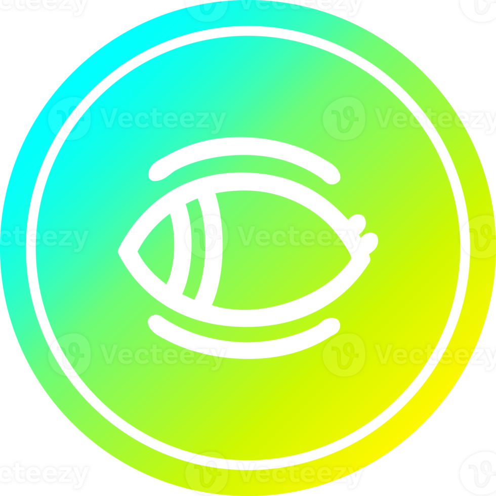 staring eye circular in cold gradient spectrum png