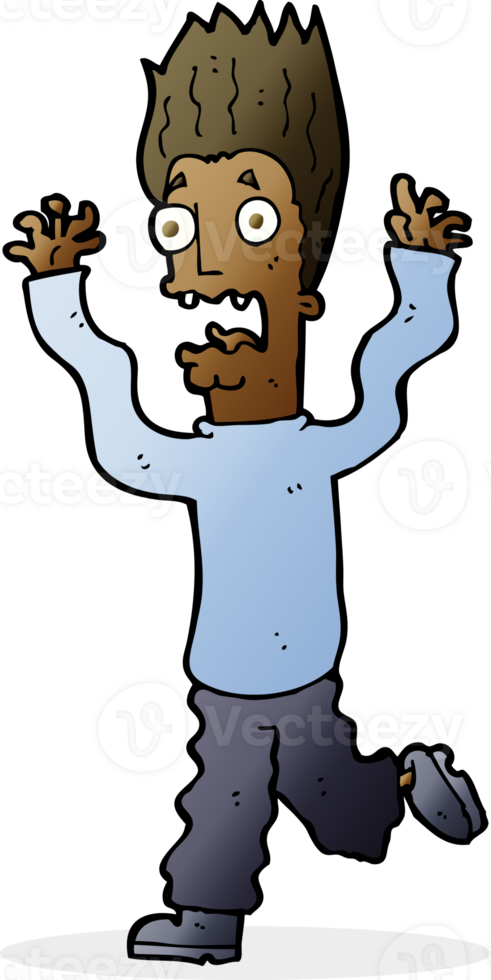 cartoon terrified man png