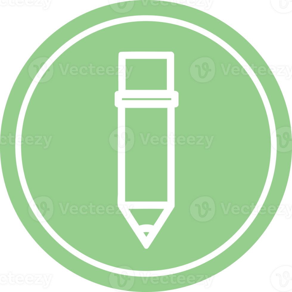 simple pencil circular icon png