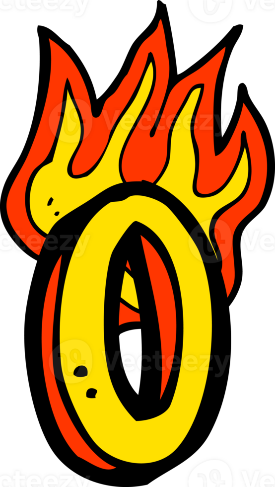 cartoon flaming letter png