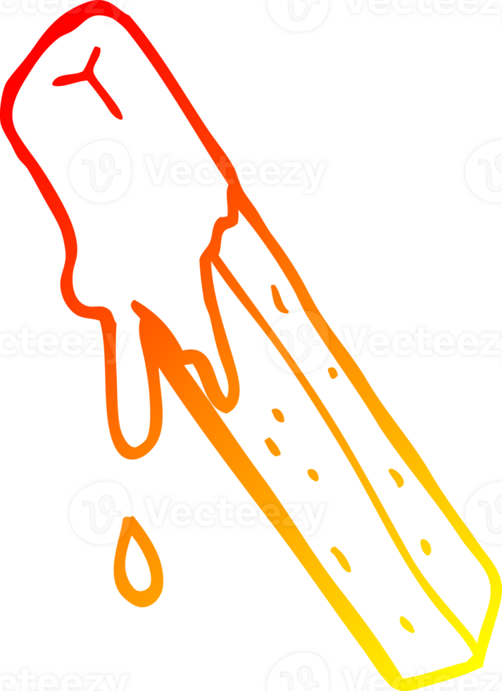 warm gradient line drawing cartoon dipped fry png