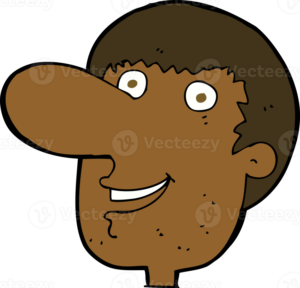 cartoon happy male face png