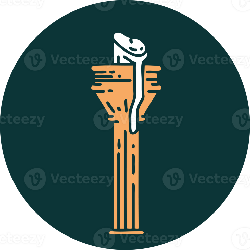 tattoo style icon of a candelabra png