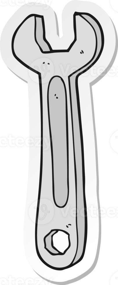 sticker of a cartoon spanner png