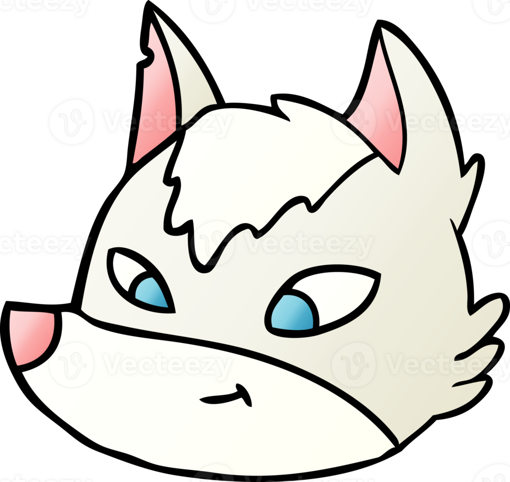 cartoon wolf face png