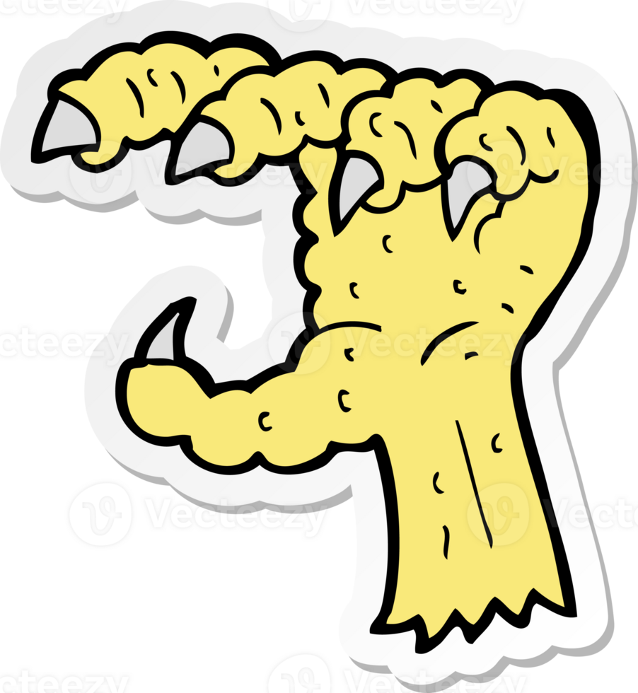 sticker of a cartoon bird claw png