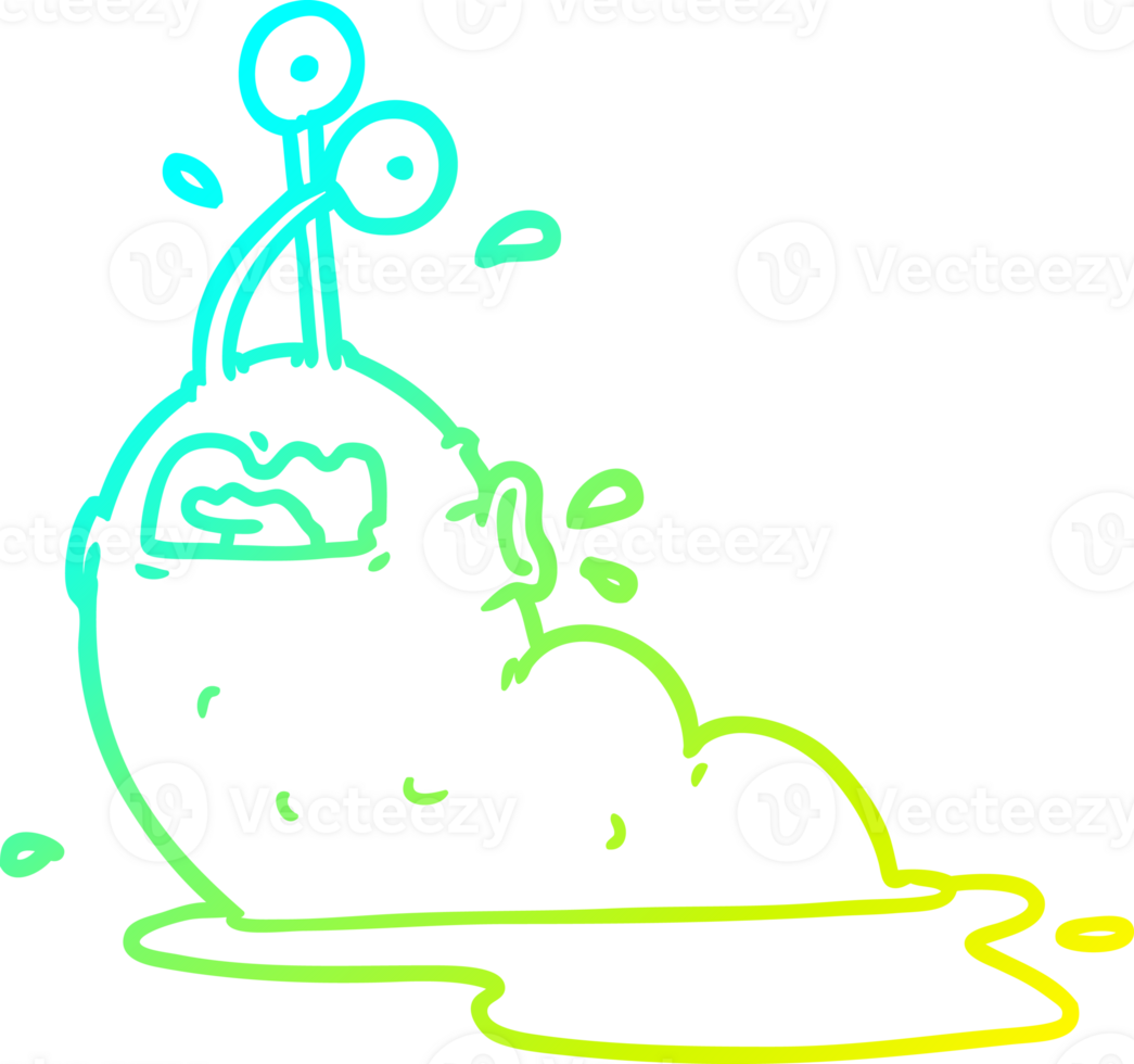 cold gradient line drawing gross cartoon slug png