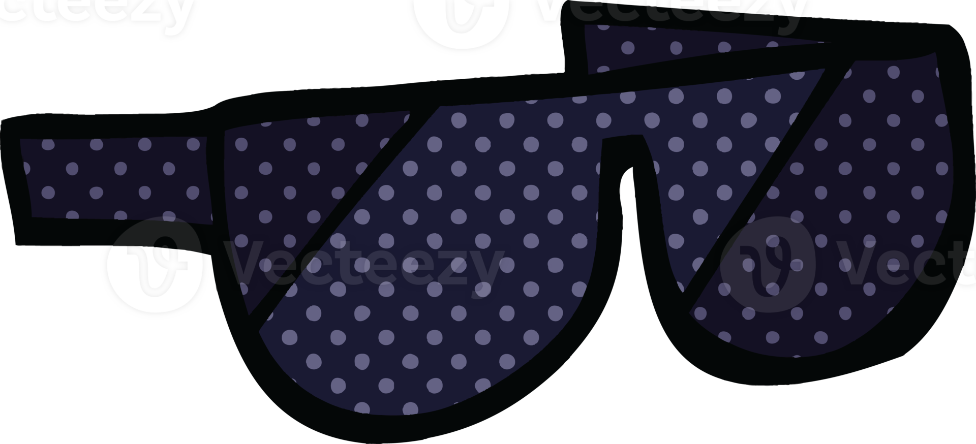 comic book style cartoon sunglasses png