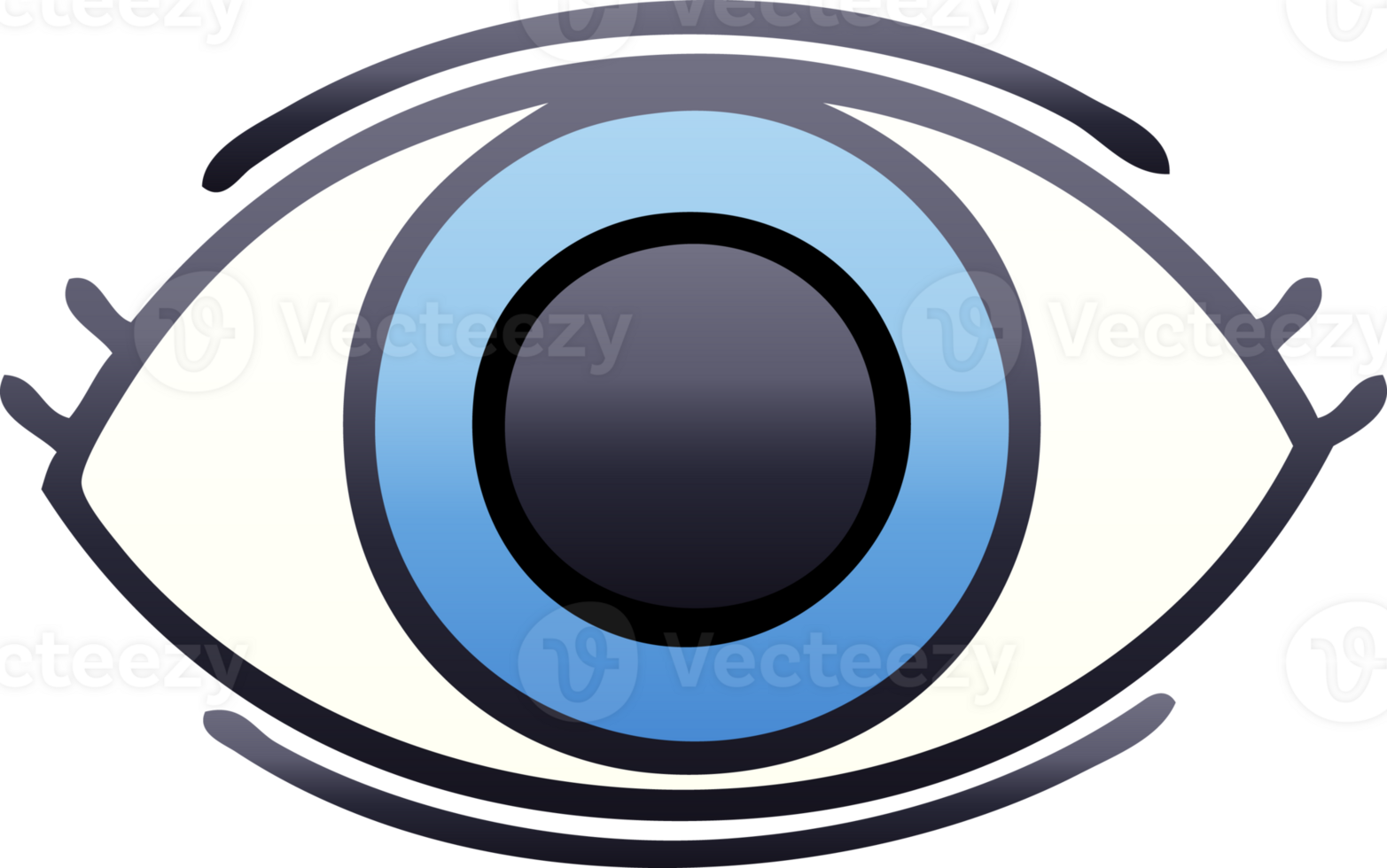 gradient shaded cartoon eye png