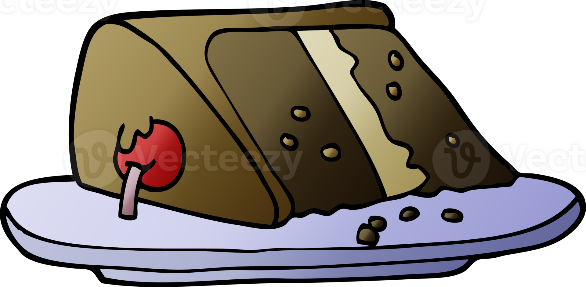 cartoon doodle slice of cake png