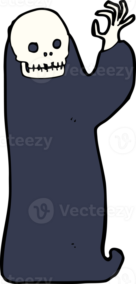 cartoon waving halloween ghoul png