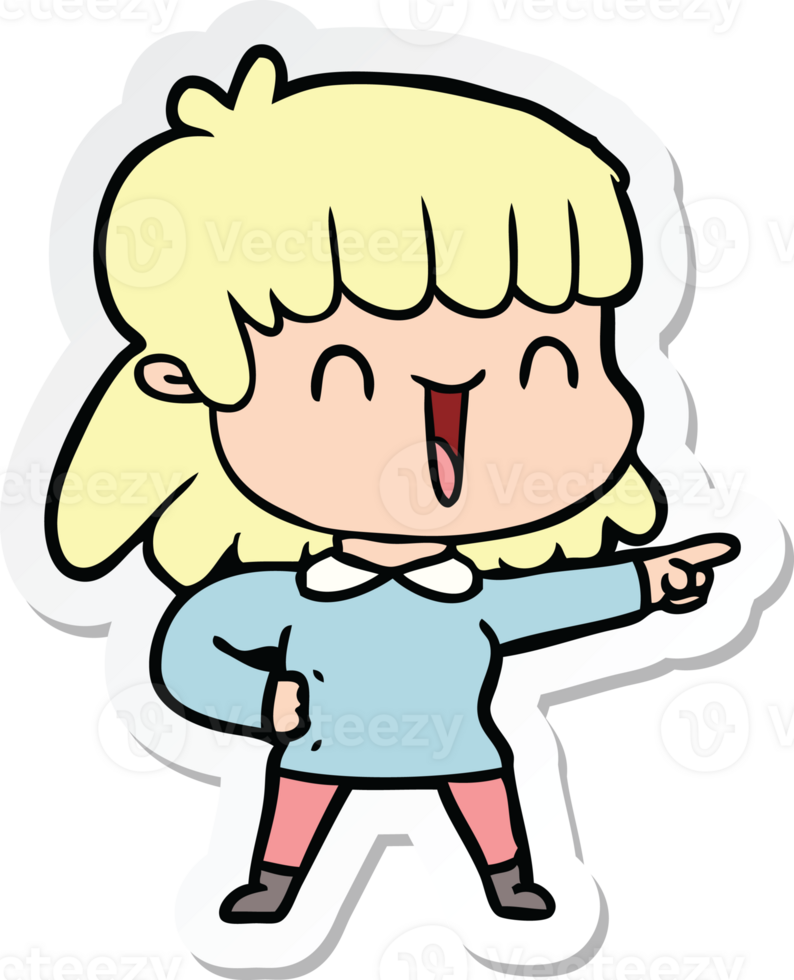 sticker of a cartoon woman png