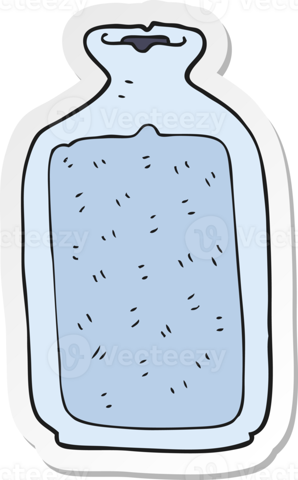 sticker of a cartoon hot water bottle png