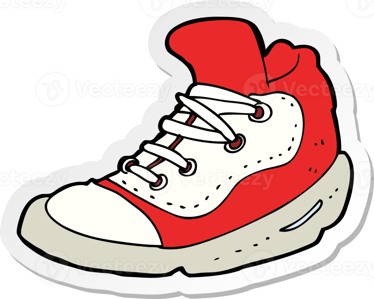 sticker of a cartoon sneaker png