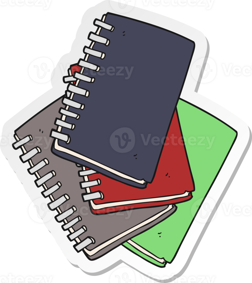 sticker of a cartoon note book png
