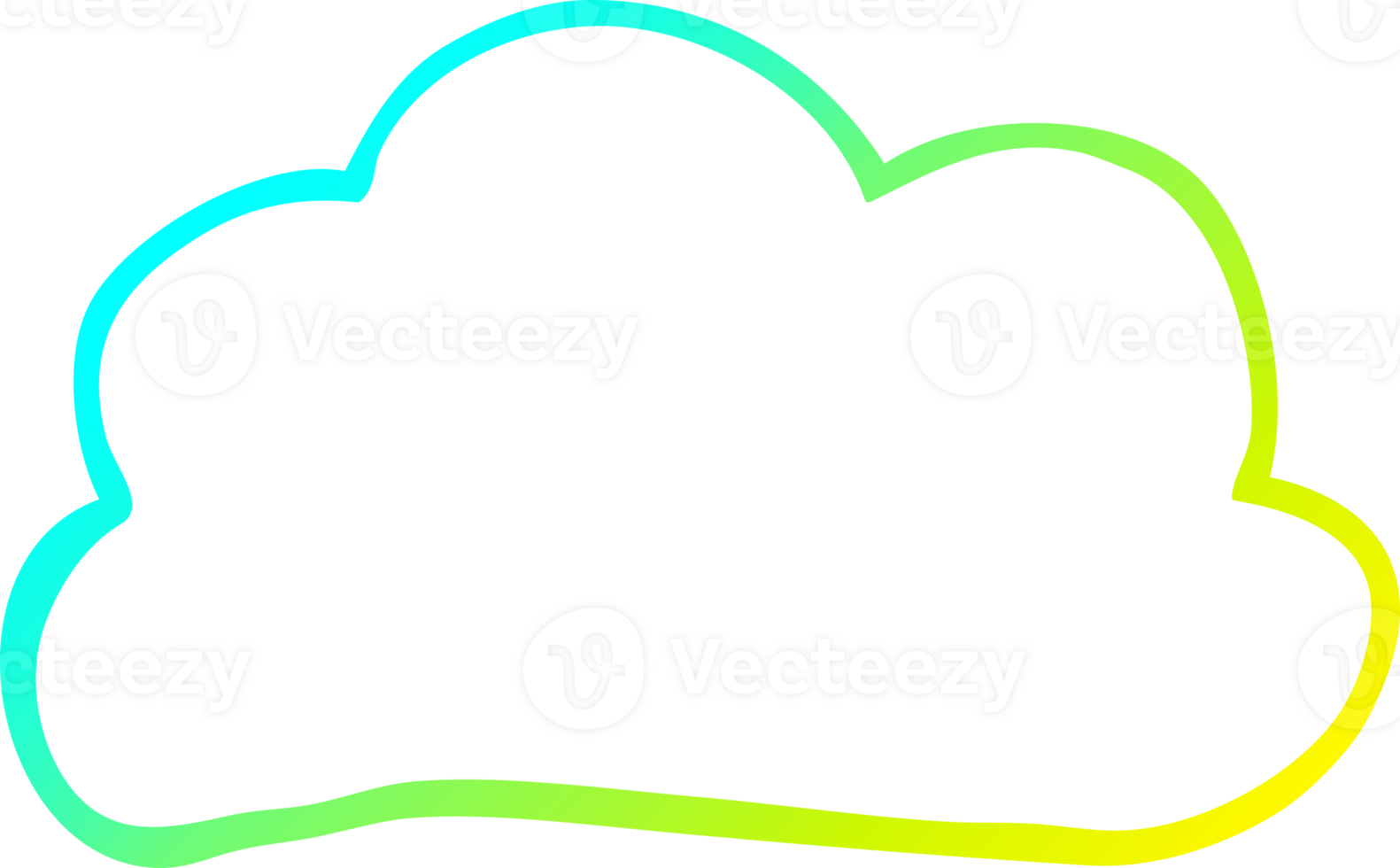 cold gradient line drawing cartoon weather cloud png