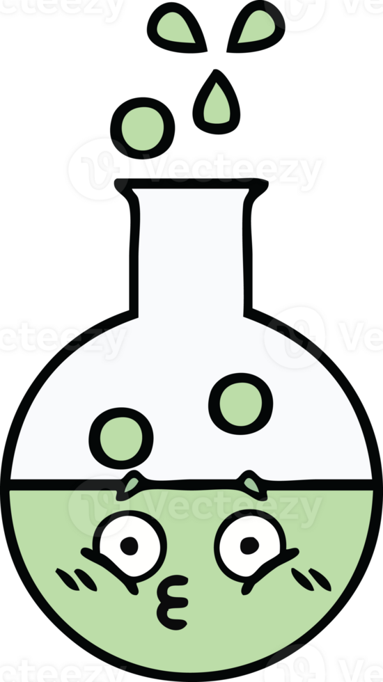 cute cartoon of a test tube png