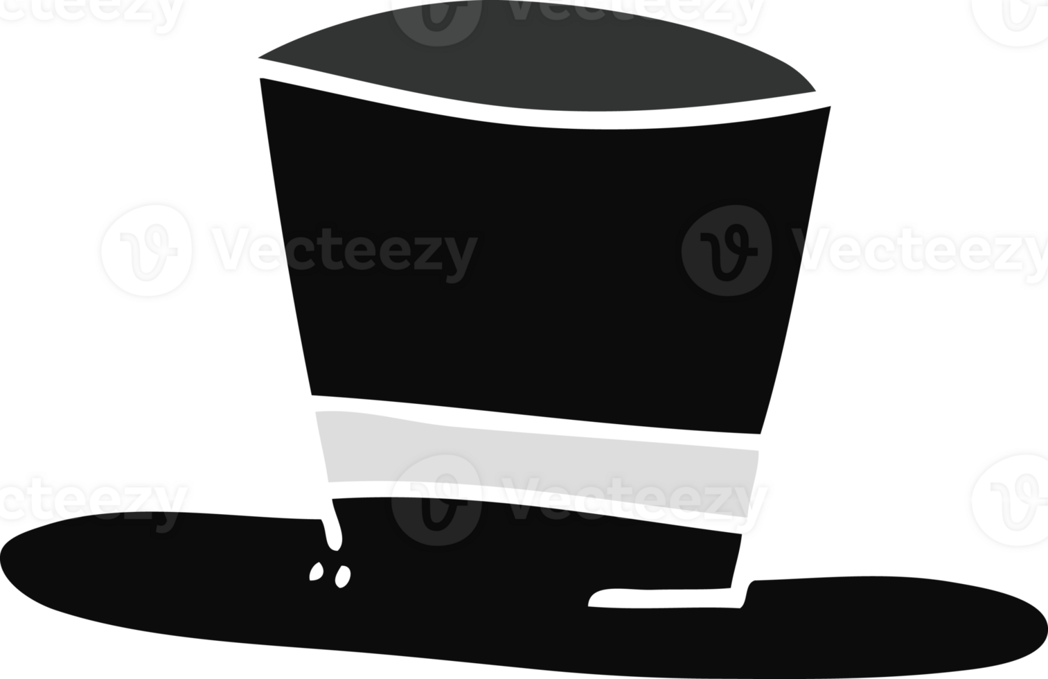 cartoon doodle top hat png