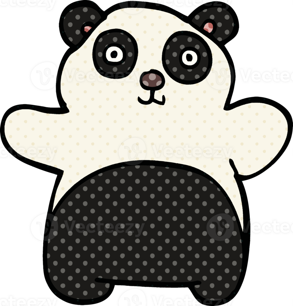 cartoon doodle happy panda png