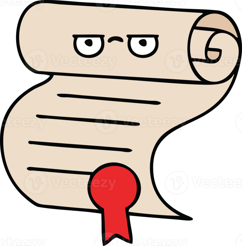 cute cartoon of a contract png