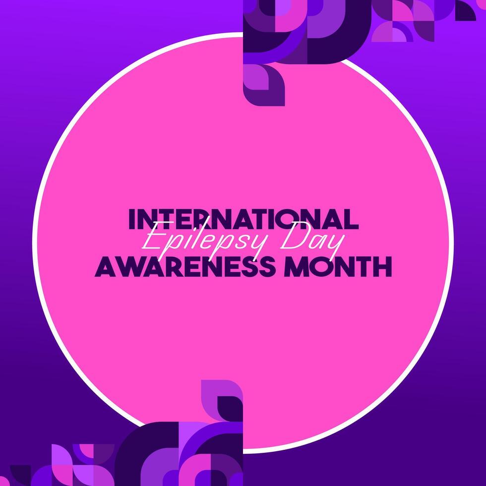 Purple day for Epilepsy Awareness. World Epilepsy Day. vector