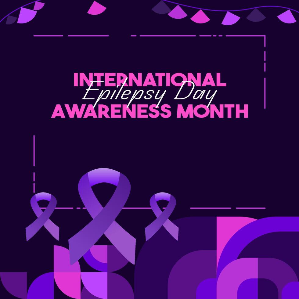 Purple day for Epilepsy Awareness. World Epilepsy Day. vector