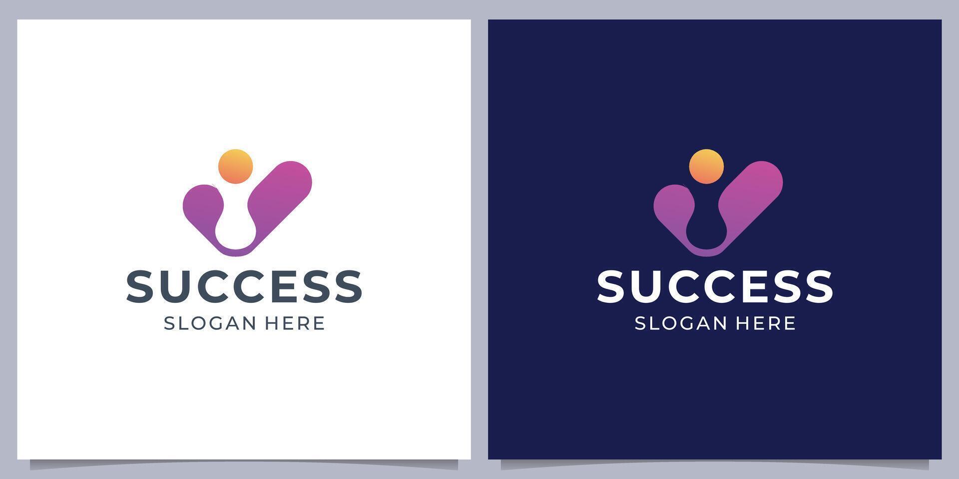 Creative business success People Check Logo design, human good service icon symbol, analysis health check logo element vector