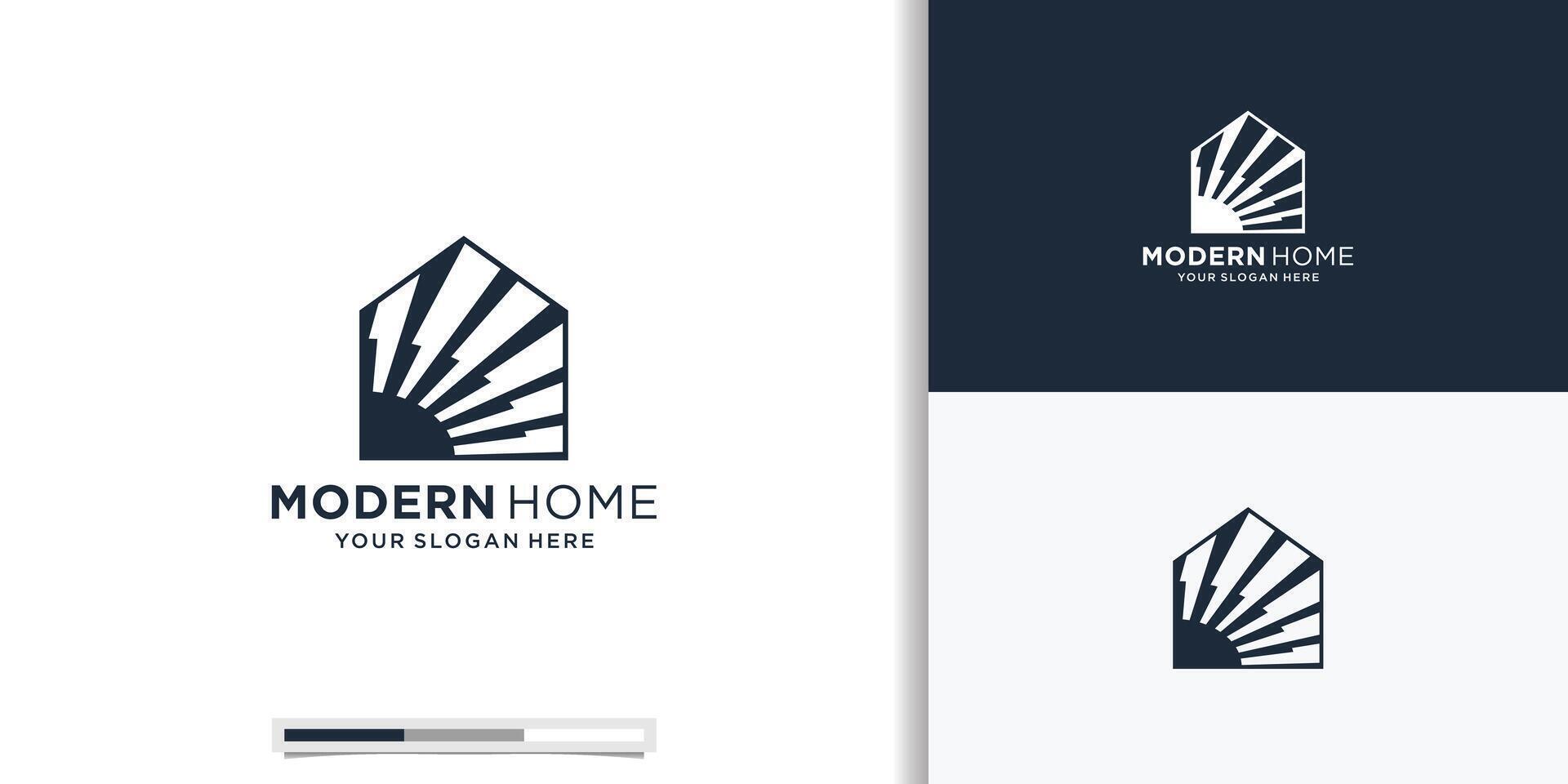arquitectura minimalista hogar brillante moderno sencillo logo diseño vector icono símbolo ilustración