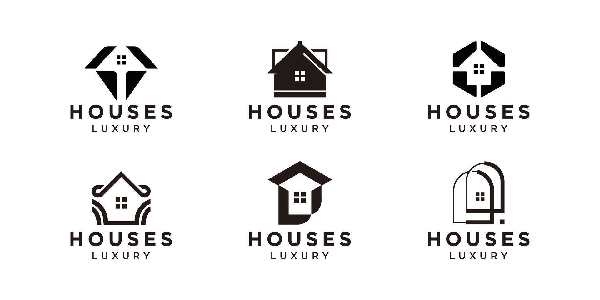 collection of Luxury home, houses build logo. set of home design icon template inspirations vector