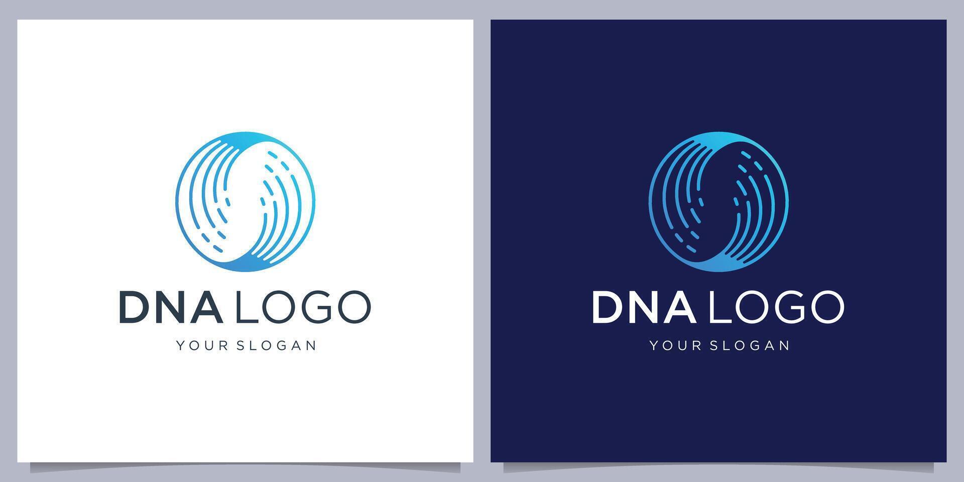 geometry Circular DNA logo design template.icon for science technology vector