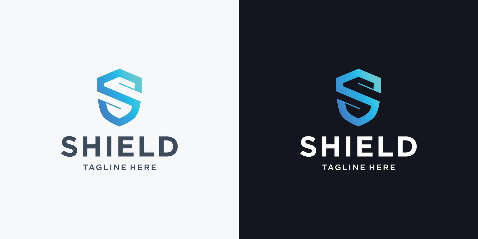 Shield Letter S Logo,Safe symbol, Secure or Protection Logo,Modern Design with gradient color. vector