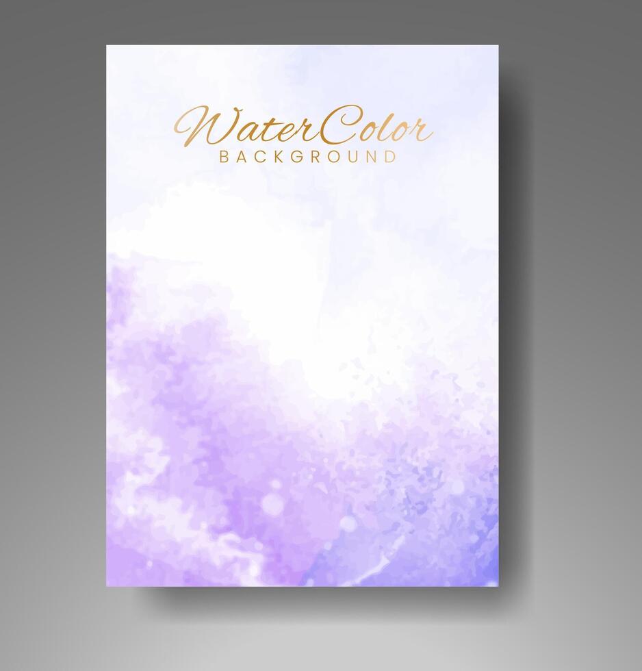 Cards with watercolor background. Design for your cover, date, postcard, banner, logo. vector