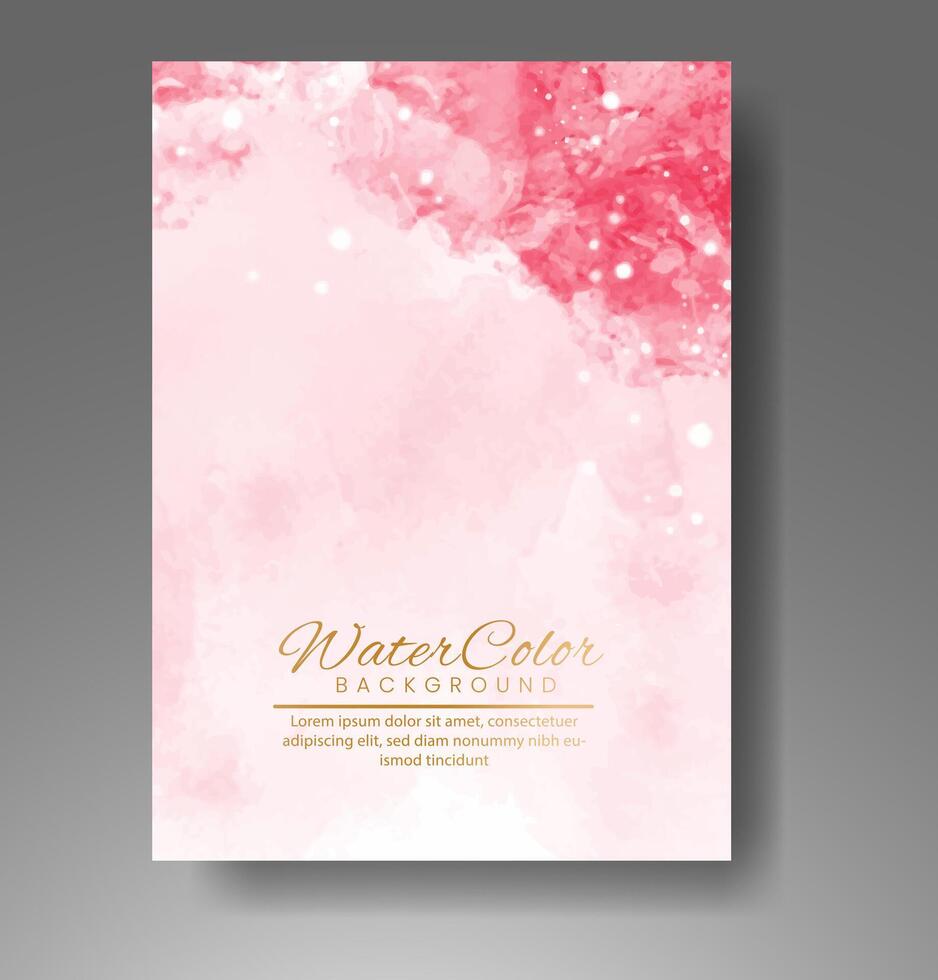 Cards with watercolor background. Design for your cover, date, postcard, banner, logo. vector