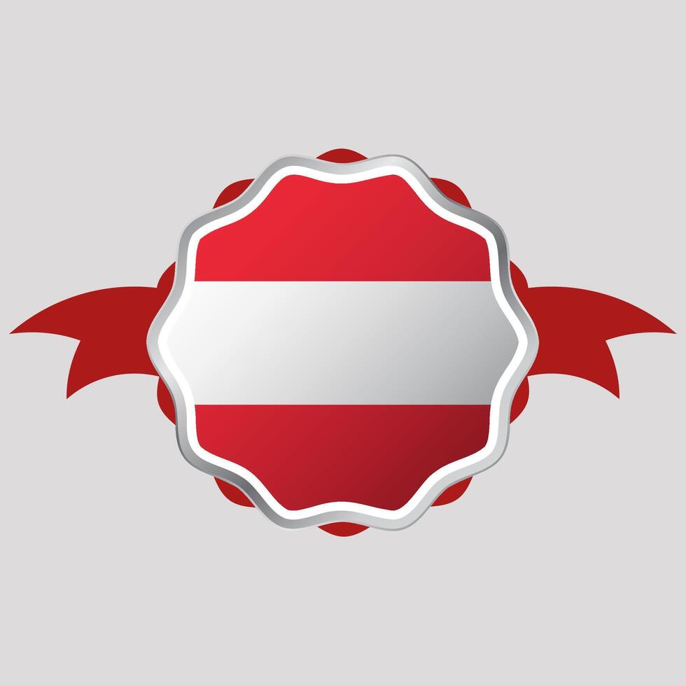 creativo Austria bandera pegatina emblema vector