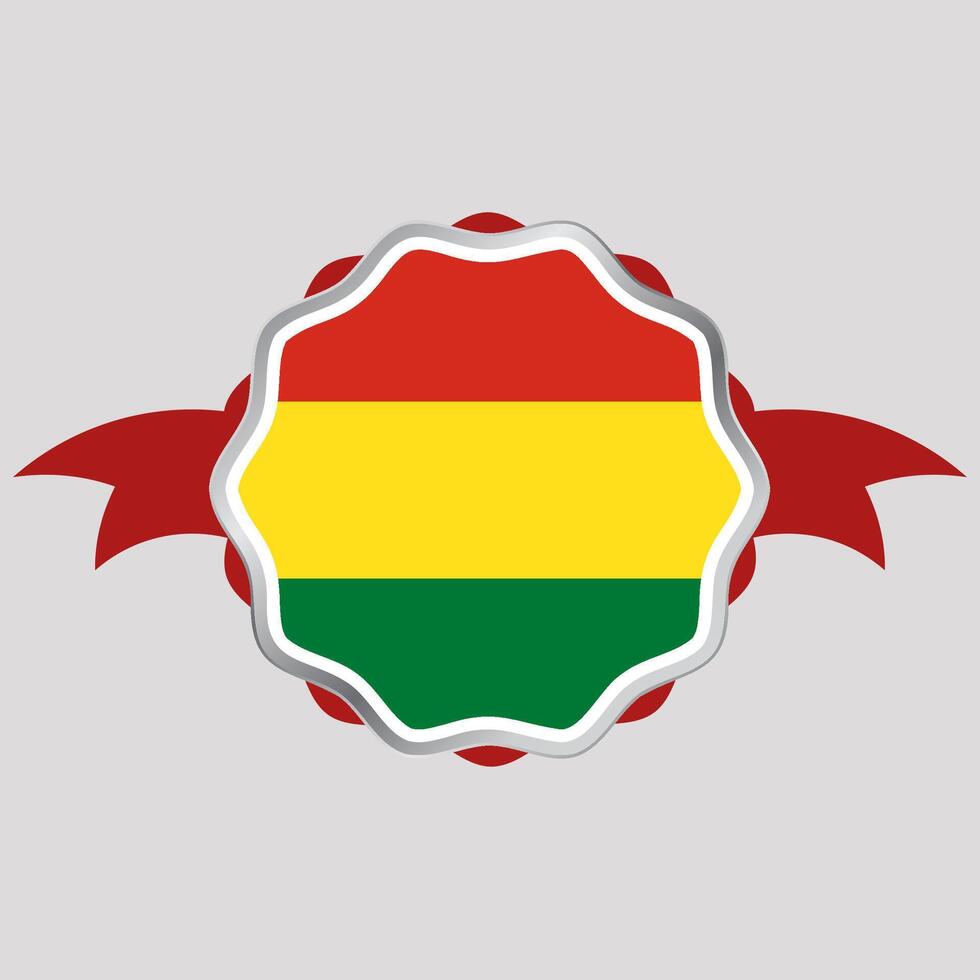 creativo bolivia bandera pegatina emblema vector