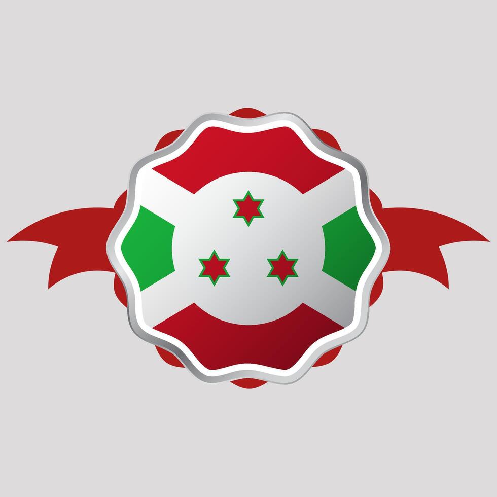 creativo Burundi bandera pegatina emblema vector