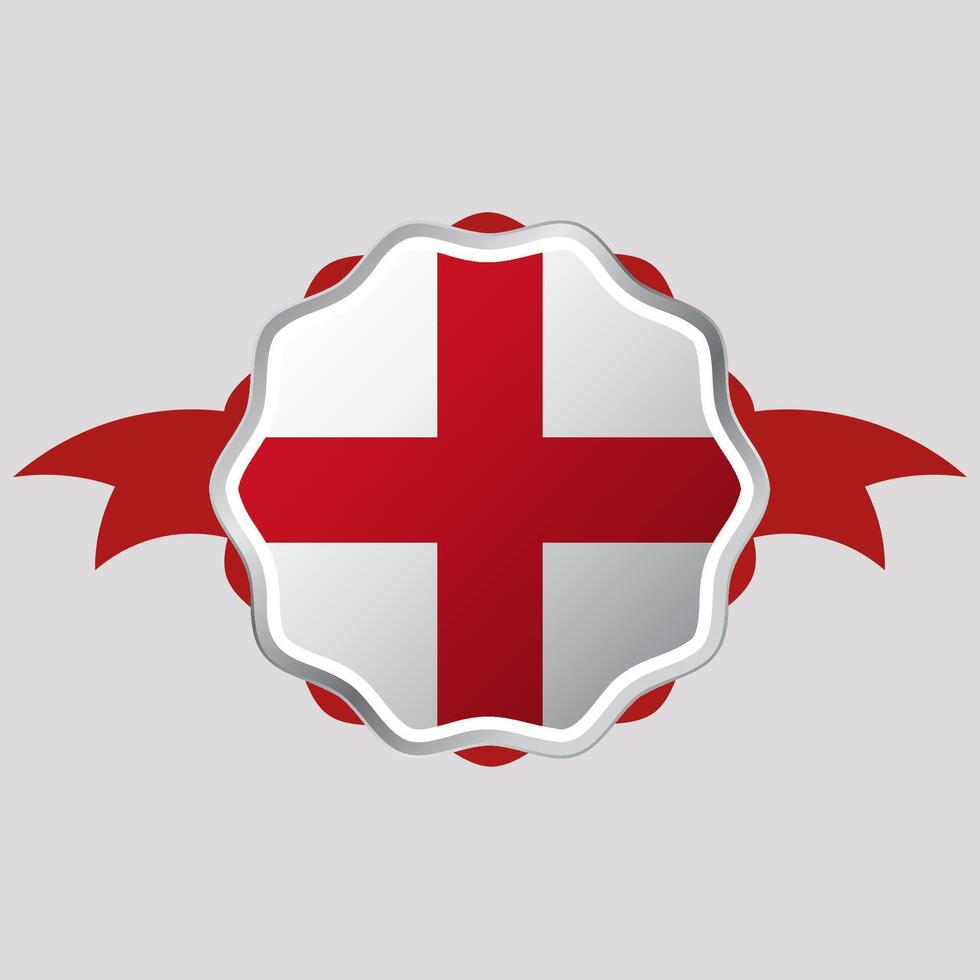 Creative England Flag Sticker Emblem vector