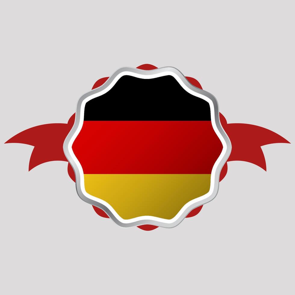 creativo Alemania bandera pegatina emblema vector