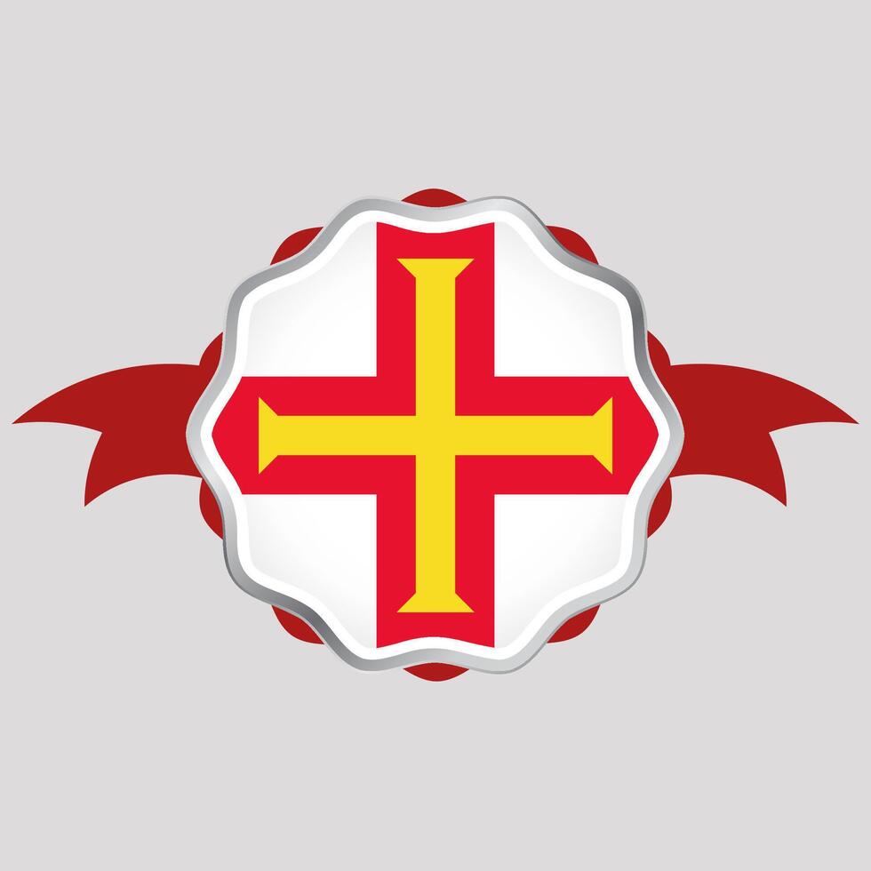 Creative Guernsey Flag Sticker Emblem vector