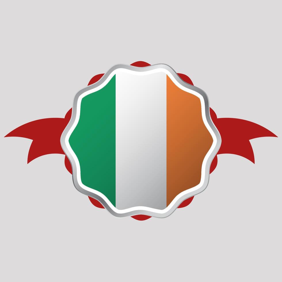 creativo Irlanda bandera pegatina emblema vector