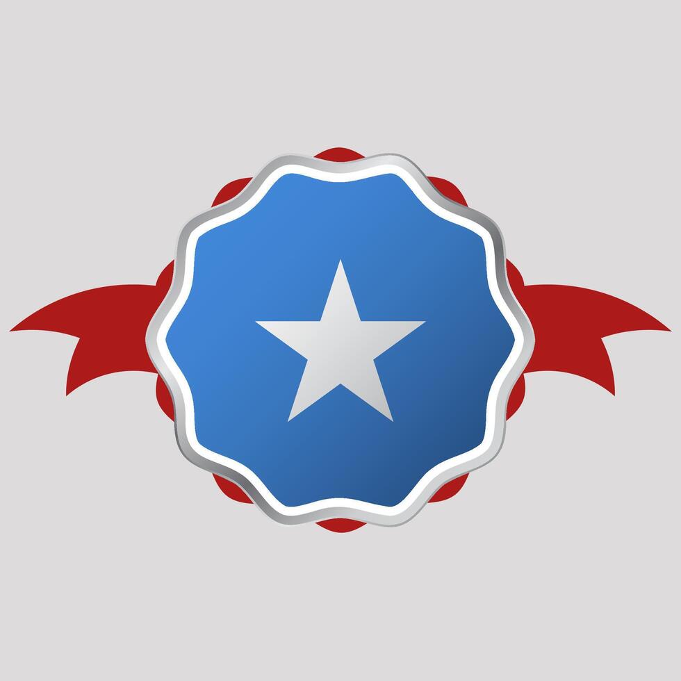 Creative Somalia Flag Sticker Emblem vector