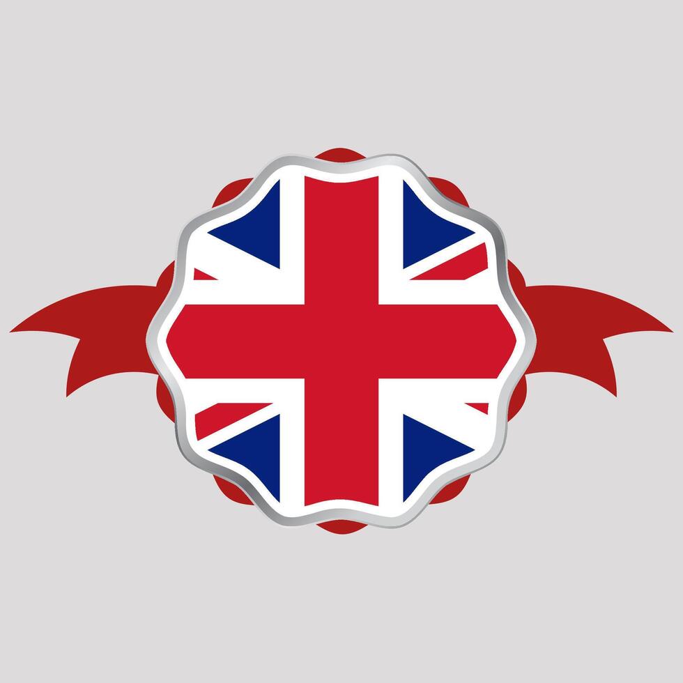 Creative United Kingdom Flag Sticker Emblem vector