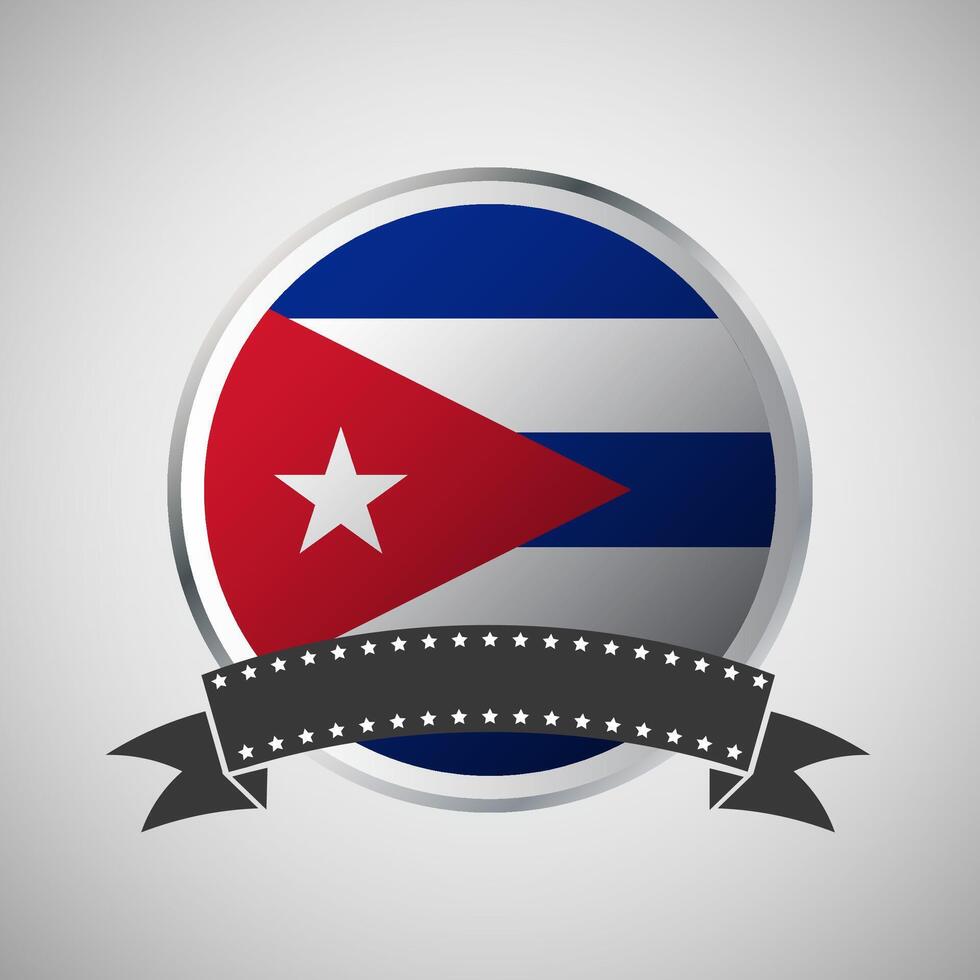 vector Cuba redondo bandera bandera vector ilustración