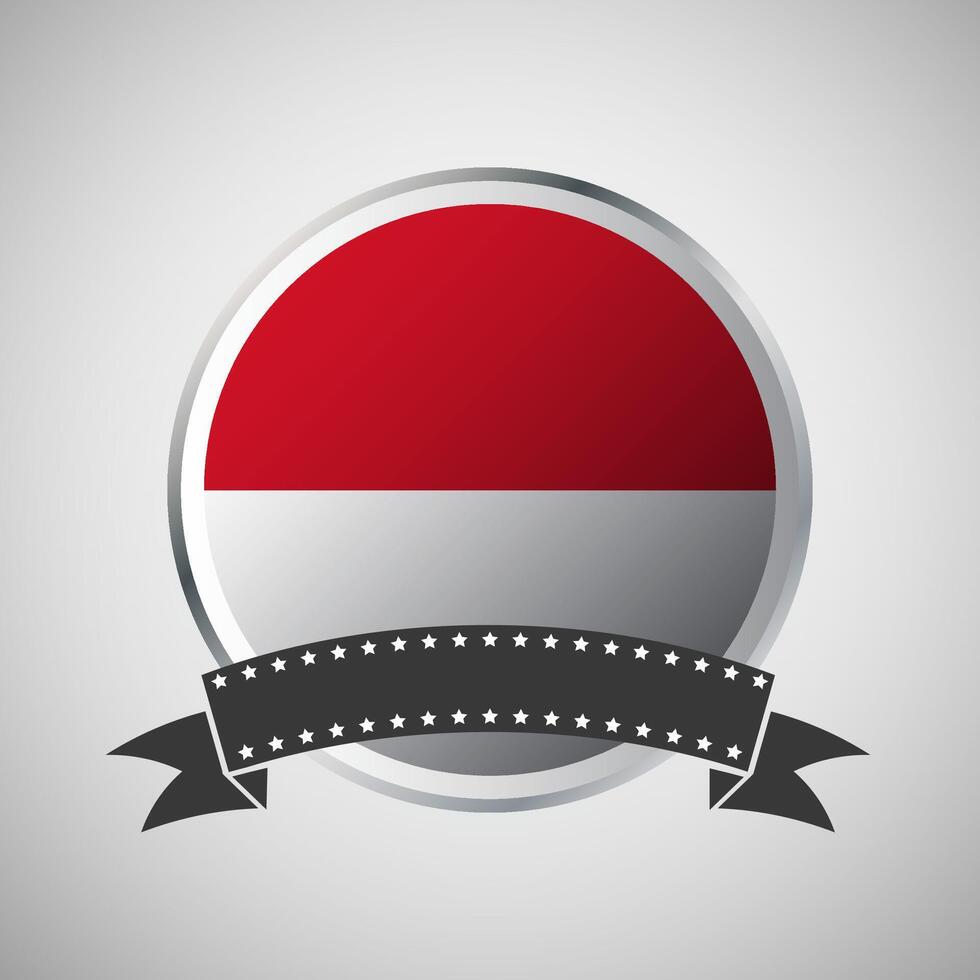 vector Indonesia redondo bandera bandera vector ilustración