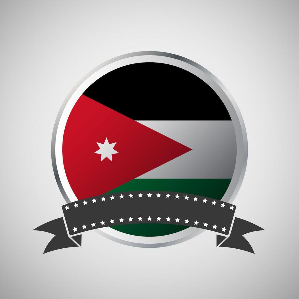 Vector Jordan Round Flag Banner Vector Illustration