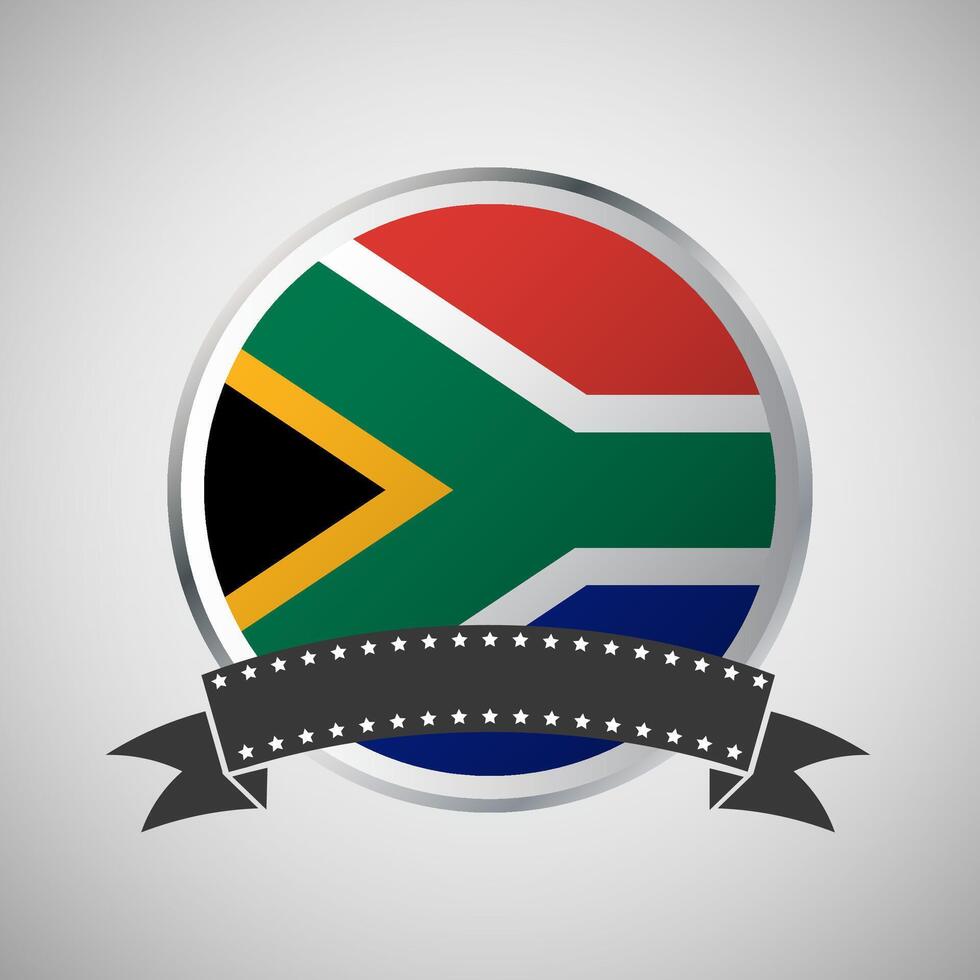 vector sur África redondo bandera bandera vector ilustración