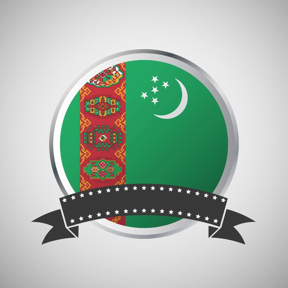 vector Turkmenistán redondo bandera bandera vector ilustración