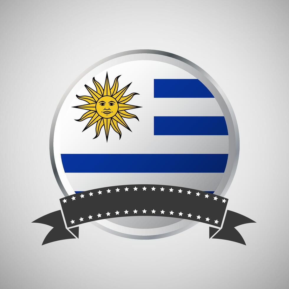 Vector Uruguay Round Flag Banner Vector Illustration